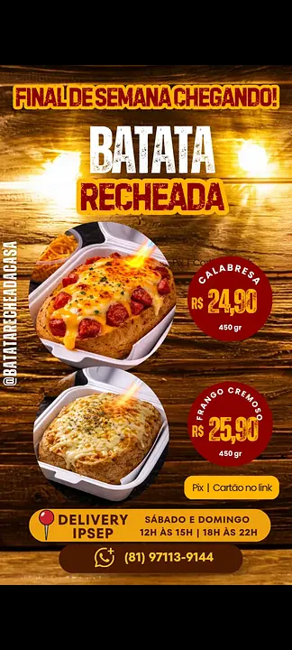 Batata de Frango com Catupiry