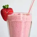 Suco  morango com leite