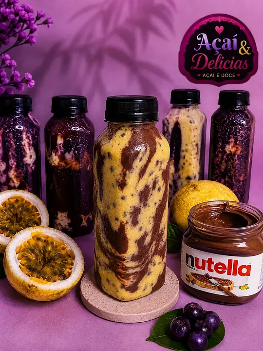 Açaí com maracujá + nutella 