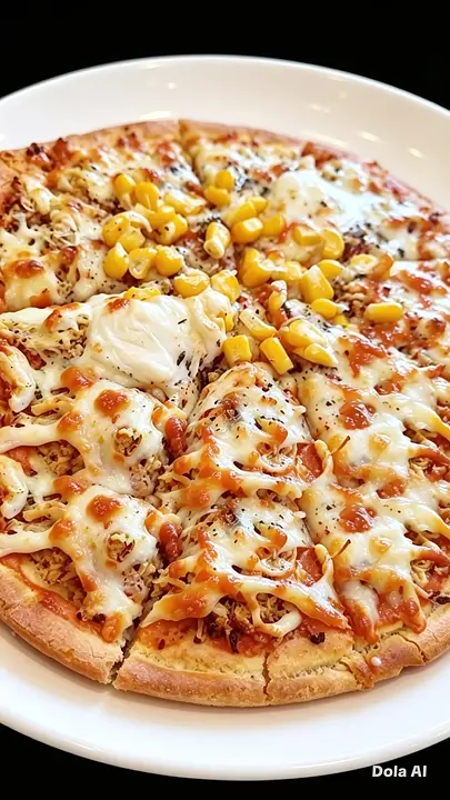 Pizza frango com filho