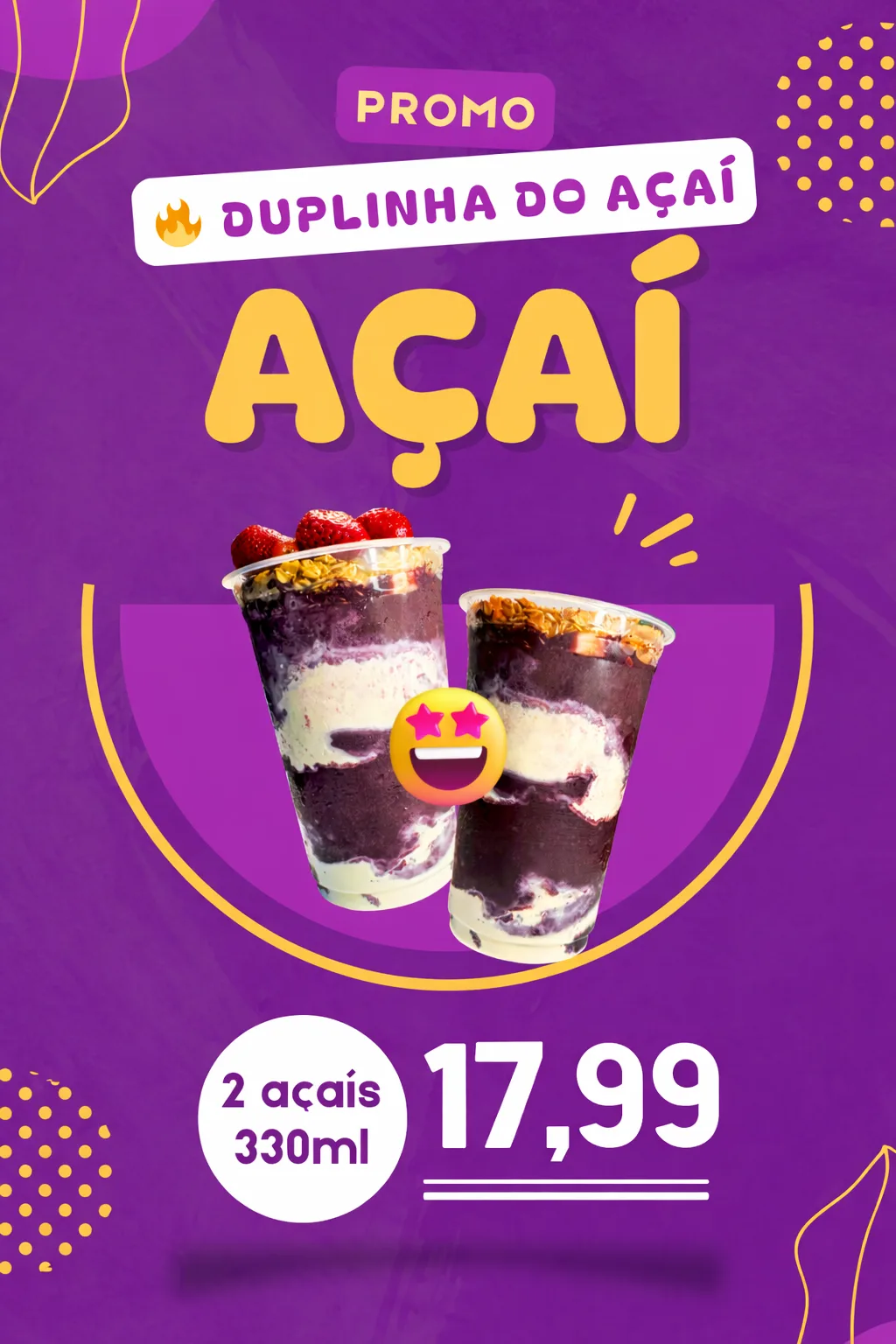 Duplinha do Açaí - 2 Copos de 330ml
