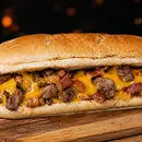 Xis de coração com bacon+cheddar 