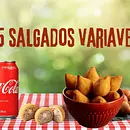 25 salgados variados (4 sabores) + 01 refrigerante de 350ml