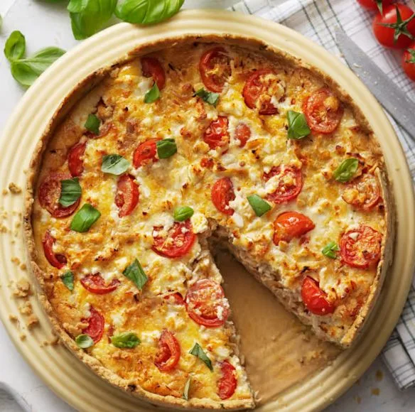 Quiche de Frango Com Tomate