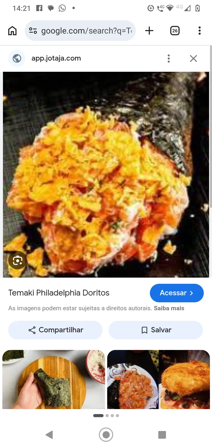 Temaki Filadélfia com doritos