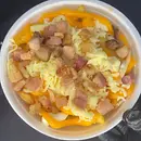 Porção de batata frita no pote 