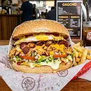 Xis frango com bacon+cheddar 
