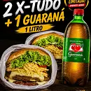 Combo Casal 2 x-tudo + Guaraná de 1 L