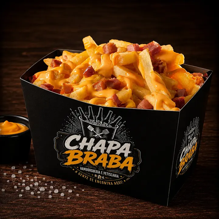 Batata com bacon e cheddar