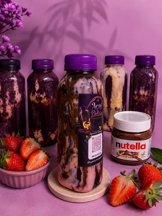 Açaí com morango + nutella