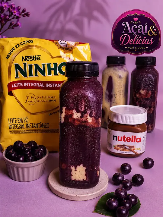 Açaí com ninho e nutella 