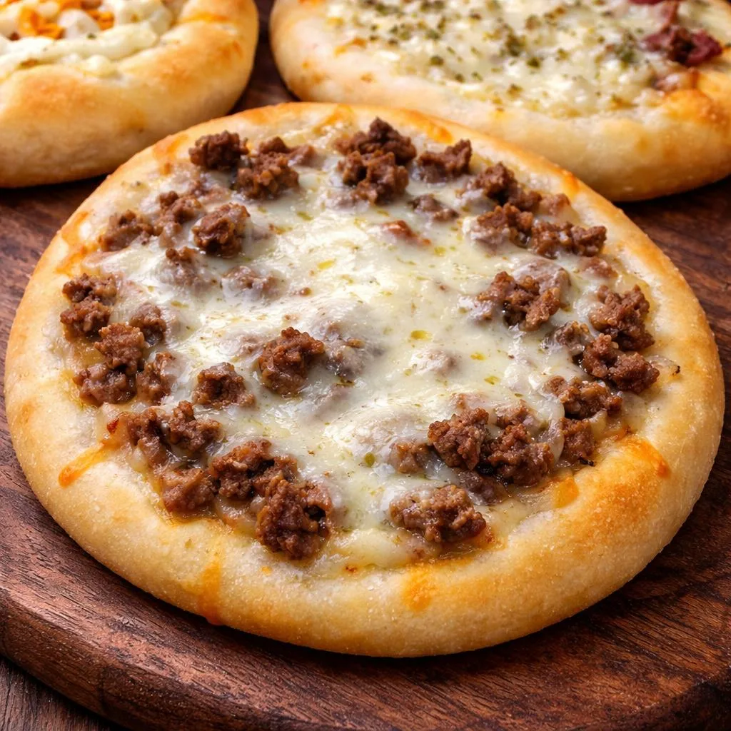 Carne com mussarela