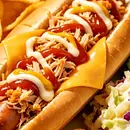 Hot dog de frango prensado 