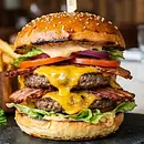 Duplo Cheddar Bacon 🍔