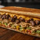 Xis de coração com frango+cheddar 