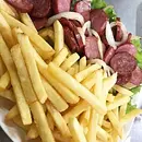 FRITAS COM LINGUIÇA DE PERNIL